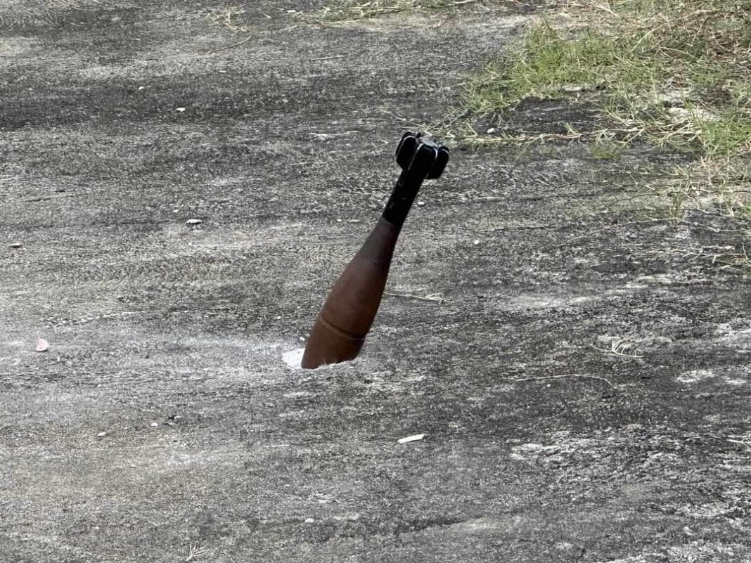 Unexplode shell landed in Selan